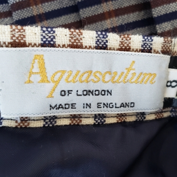 Vintage Aquascutum London wool plaid skirt size 4 - Picture 6 of 11